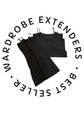 Black Cami Wardrobe Extender 3 PACK Size L NWOT